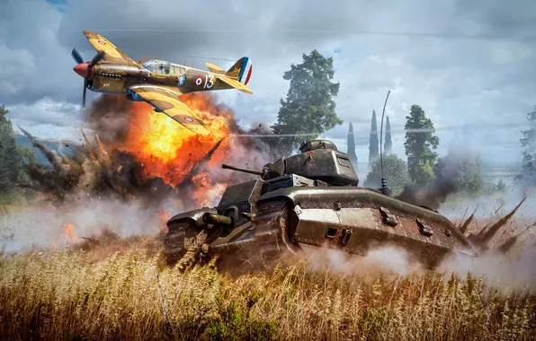 France, The game, Fighter, Tank, Game, Tank, War Thunder, Gaijin Entertainment
