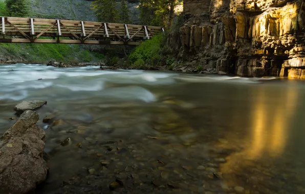Water, bridge, river