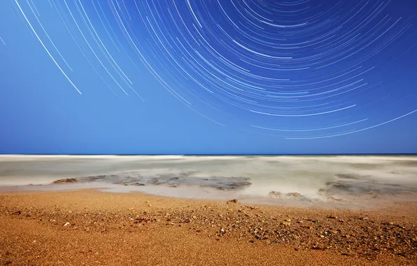 Beach, stars, the ocean, Argentina, Miramar