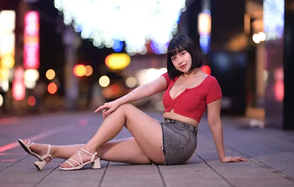 Girl, street, Asian
