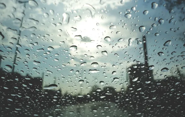 Picture Sky, Glass, Street, Rain