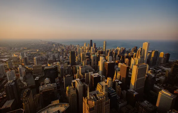 Height, skyscrapers, Chicago, USA, Chicago, megapolis, illinois