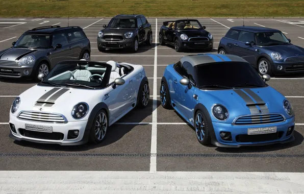 Machine, Mini Cooper, A lot, MINI, Coupe, The front, Mini Cooper, Six