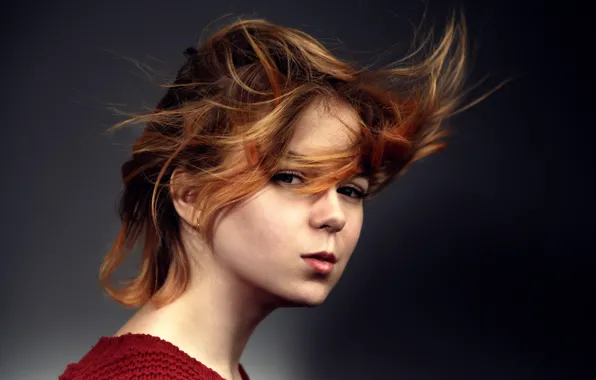 Picture the wind, hair, Sasha Dergachyova
