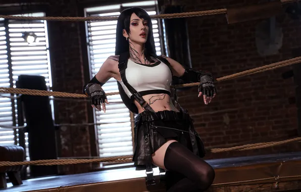 Stockings, tattoo, tattoo, Final Fantasy, tattoo, cosplay, Xenon, Cosplay