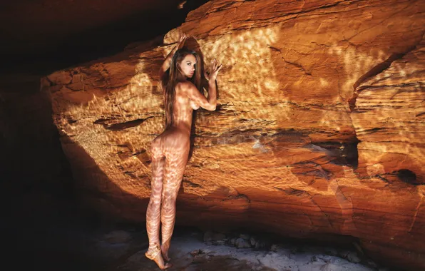 Ass, chest, look, pose, rock, model, naked, body