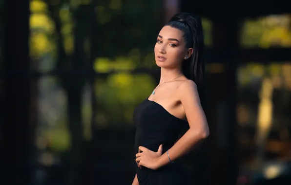 Look, pose, dress, bokeh, Brenda