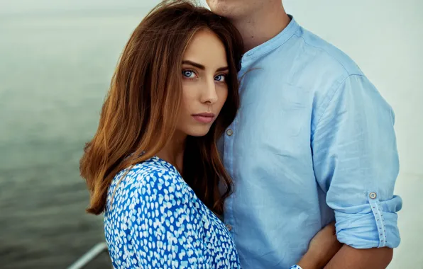 Picture look, girl, hugs, male, lovers, Ann Nevreva
