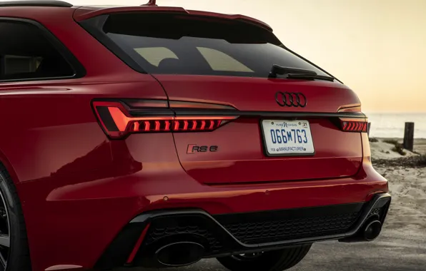 Red, Audi, spoiler, the rear part, universal, RS 6, 2020, 2019