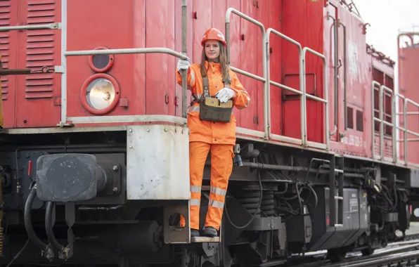 Girl, Deutsche Bahn, Iron dogroga, Seddin Marshalling Yard, Shunting locomotive, Locomotive Shunter, Seddin Marshalling Yard