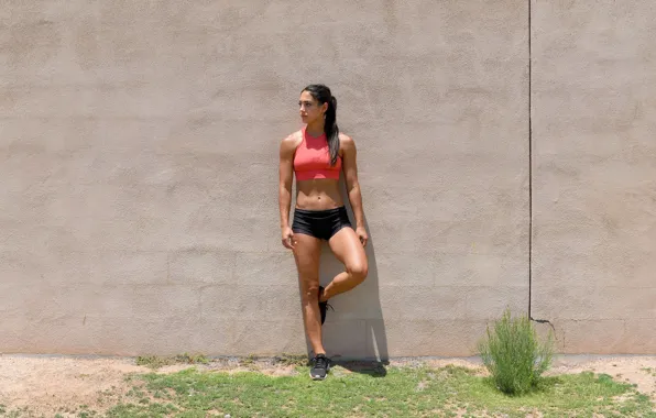 Girl, pose, figure, slim, girl, figure, the wall, pose