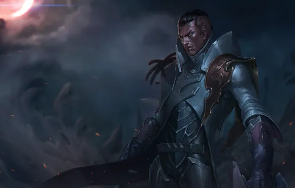 Night, the moon, male, League Of Legends, Lucian