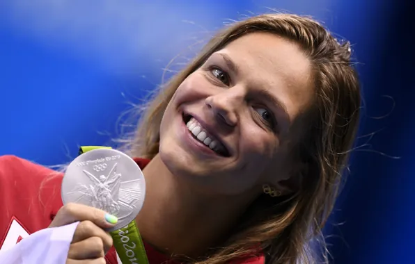 Picture look, girl, joy, face, figure, Olympics, medal, Russia
