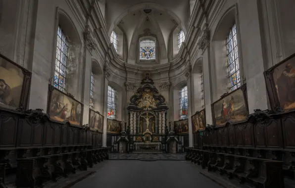 Picture Church, religion, the altar, bench, the nave