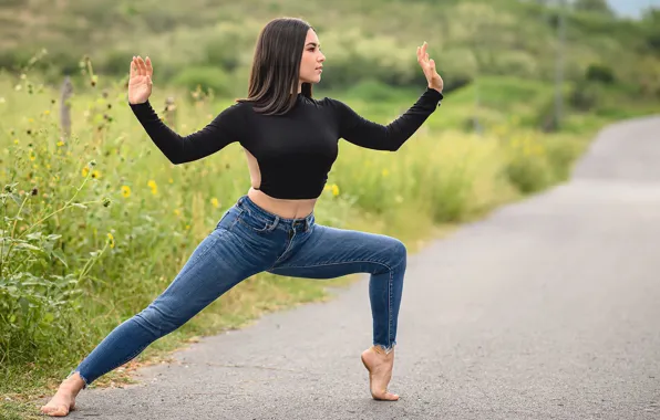 Girl, pose, Ada