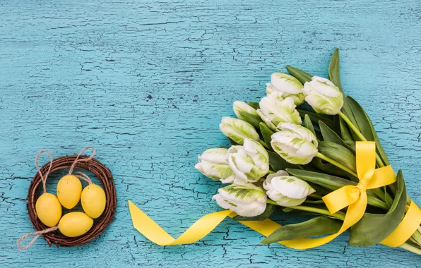 Holiday, bouquet, spring, tape, tulips, Easter, Eggs, LAIMDOTA GRIVANE