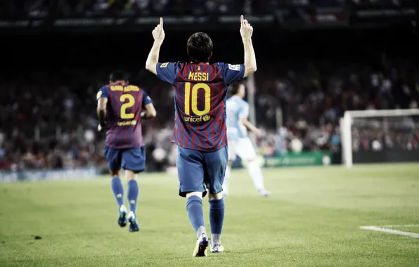 Picture Lionel Messi, FC Barcelona, The celebration, Dani Alves