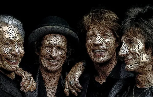 Picture rock, legend, Mick Jagger, Keith Richards, Rolling Stones, Ronnie Wood, Charlie Watts