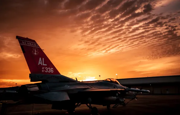 UNITED STATES AIR FORCE, General Dynamics, the fourth generation fighter, American multifunctional lightweight, F-16C Fighting …