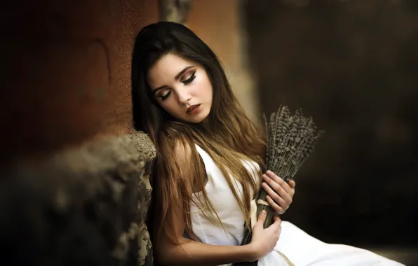 Girl, flowers, Laulights