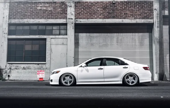 Picture profile, white, toyota, Toyota, camry, Camry, stance