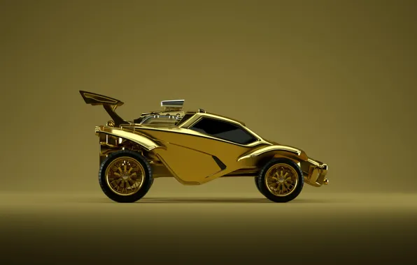 Minimalism, Machine, Gold, Golden, Octane, Rocket League