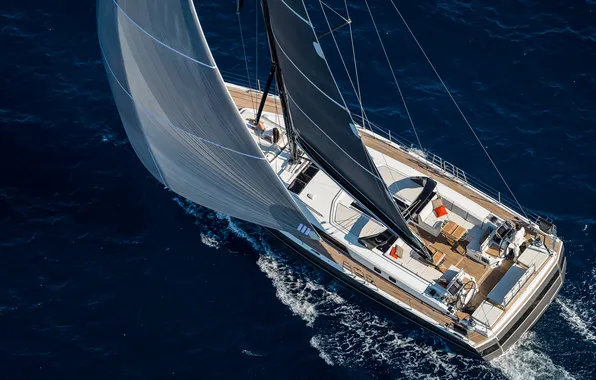 The way, movement, the ocean, yacht, sails, swimming, sail, Navigator