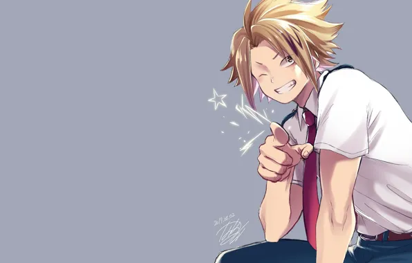 Download wallpaper Boku no Hero Academy, Fanart From Pixiv, Kaminari ...