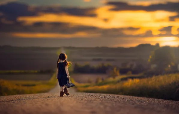 Road, the way, space, girl, book