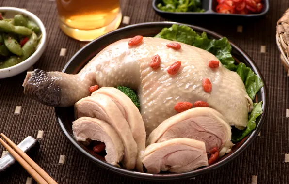 Chicken, meat, Goji, Asian cuisine