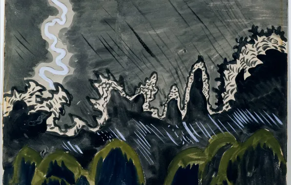 Picture July 15, 1916, Charles Ephraim Burchfield, Impression of Lightning