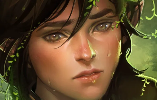 Girl, art, Elf