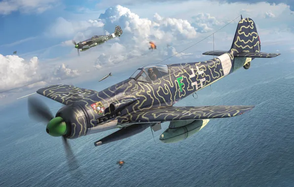Fighter-monoplane, Focke-Wulf, Luftwaffe, German single-seater single piston, Antonis (rOEN911) Karidis, FW-190 D-15