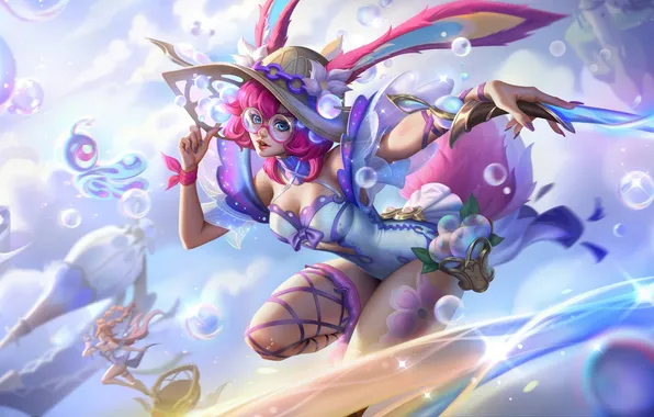 Glasses, Aurora, hat, game, character, Aurora, ears, character
