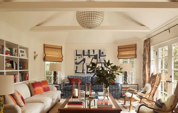 Design, style, room, interior, library, living room, upholstered furniture