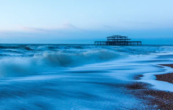 Picture sea, the sky, water, landscape, nature, river, background, widescreen