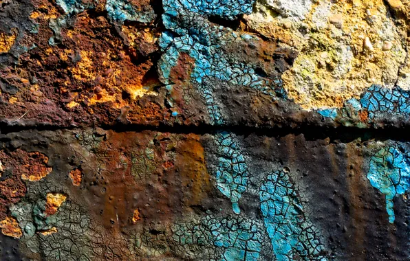 Dirt, bricks, pattern, strange colors