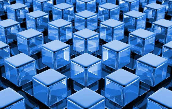 Cubes, texture, blue