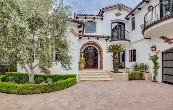 Design, style, palm trees, Villa, architecture, facade, project, landscape design