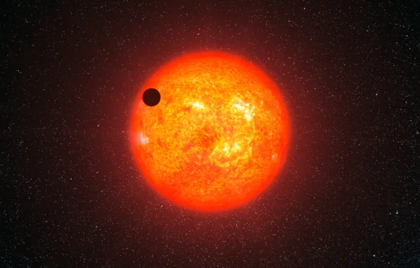 Picture star, planet, GJ 1214b