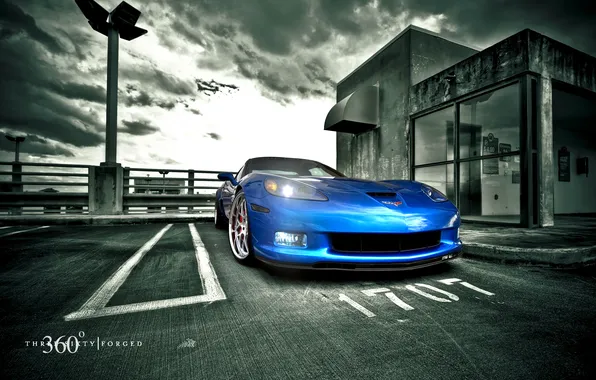 Picture Z06, Corvette, Mesh Eight, Blue Devil
