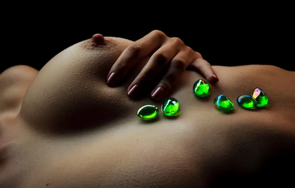 Girl, sexy, passion, touch, twilight, photographer, pebbles, tasty Breasts