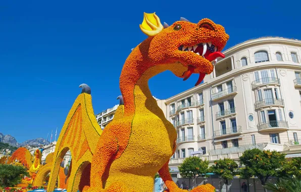 Picture dragon, France, 2019, Menton, Lemon festival