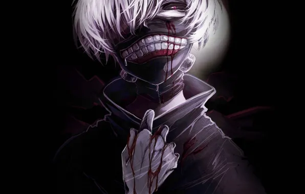 Picture background, blood, mask, guy, anime, art, Tokyo ghoul, Tokyo Ghoul