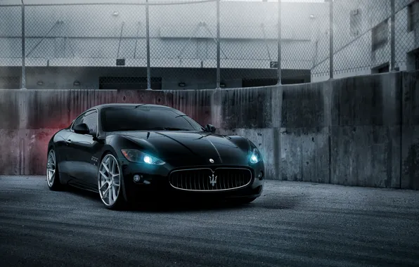 Black, Maserati, black, GranTurismo, Maserati, Gran Turismo