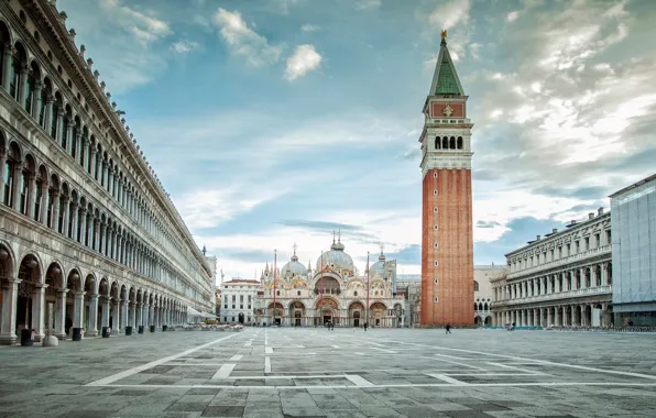 Picture building, tower, area, Italy, Church, Venice, Cathedral, Italy
