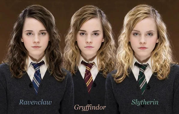 Picture Emma, Hogwarts, ravenclaw, faculties, slytherin, gryffindor
