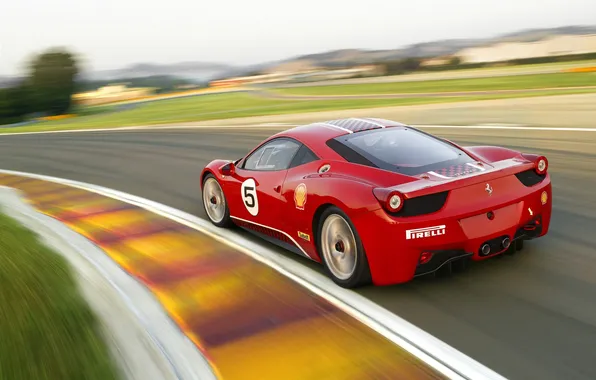 Picture red, speed, Ferrari, Maranello, Ferrari 458, Maranello