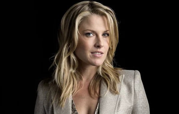 Picture look, pose, model, actress, blonde, Ali Larter, background black, hair
