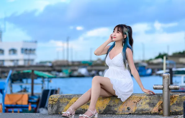 Picture dress, legs, Asian